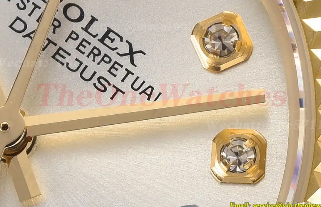 28mm YG Datejust Dia Silver MY8215 GDF Jub YG 0427